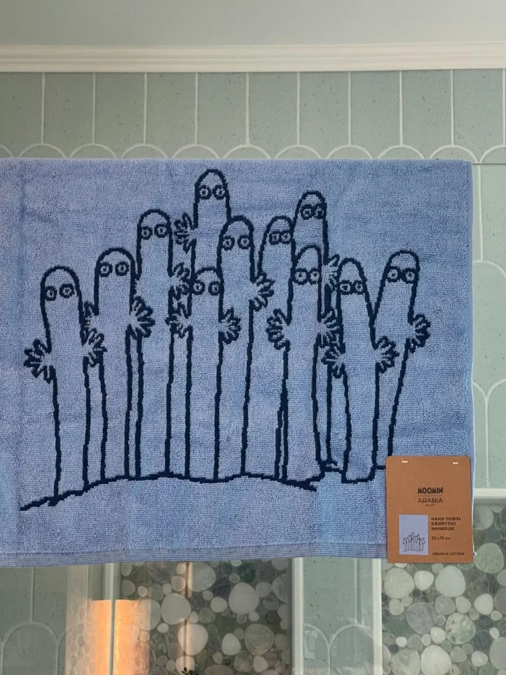 Moomin Arabia Weird Blue Creature Hand Towel – Oversized Reversible Wow Gift